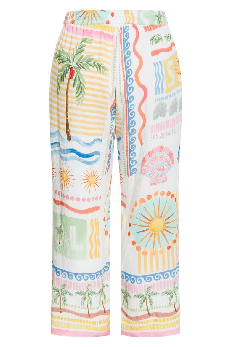 Aliya Print Wide Leg Pants, Alternate, color, SEA DREAM PLC