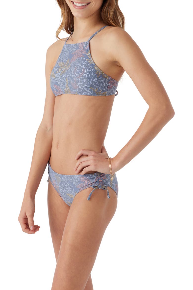 Kids' Sandrine Two-Piece Swimsuit, Alternate, color, BLUE MULTI
