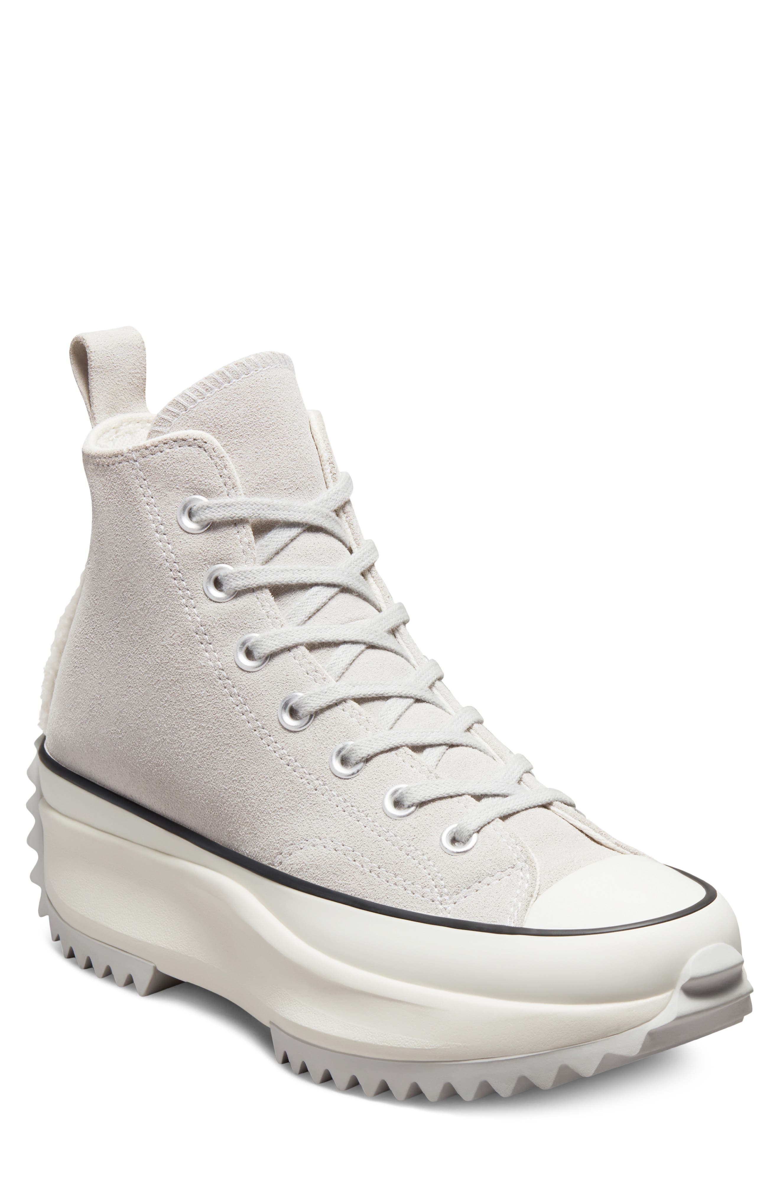 Chuck Taylor® All Star® Run Star Hike High Top Platform Sneaker, Main, color, MOUSE/ BLACK/ EGRET