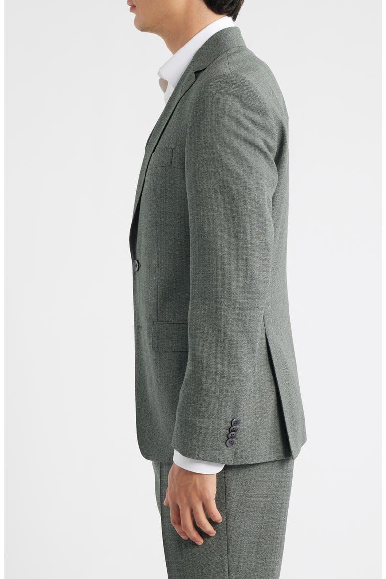 Hutson Slim Fit Green Mélange Virgin Wool Sport Coat, Alternate, color, OPEN GREEN