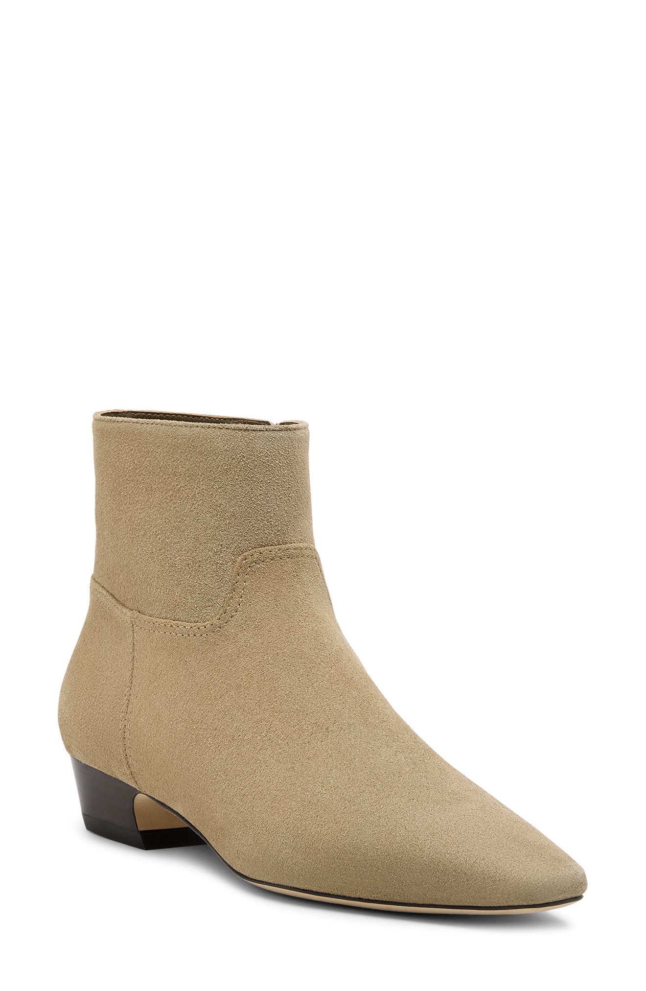 Stuart Weitzman Stassi Zip Bootie, Main, color, Golden Olive/ Marron Vino