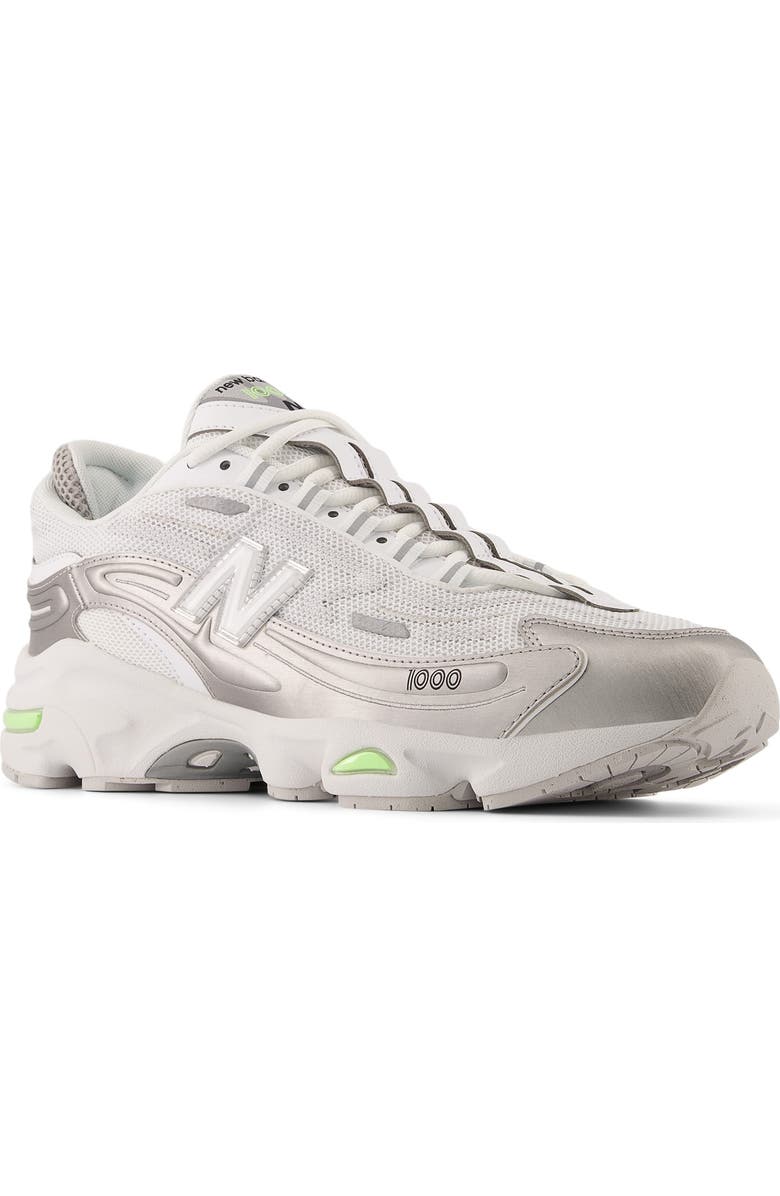 New Balance 1000D Sneaker, Main, color, White/ Silver Metallic