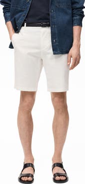 MANGO Slim Fit Flat Front Bermuda Chino Shorts