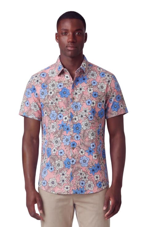 Tropical Mix Mens Knit Shirt