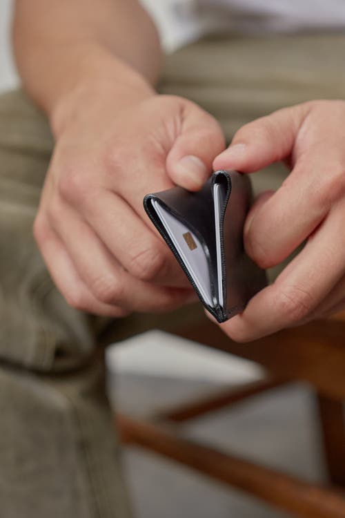 Ezra Arthur Minimalist Card Holder Wallet In Black