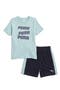 Kids' Logo Print T-Shirt & Mesh Shorts Set