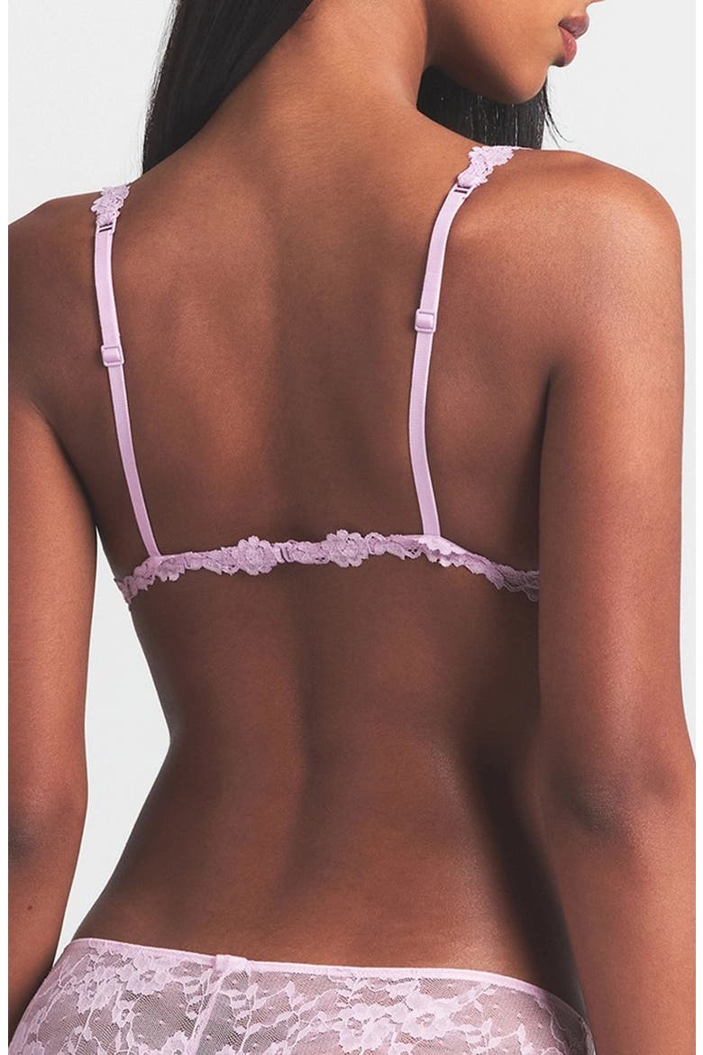 Stretch Lace Triangle Bralette, Alternate, color, BABY PINK