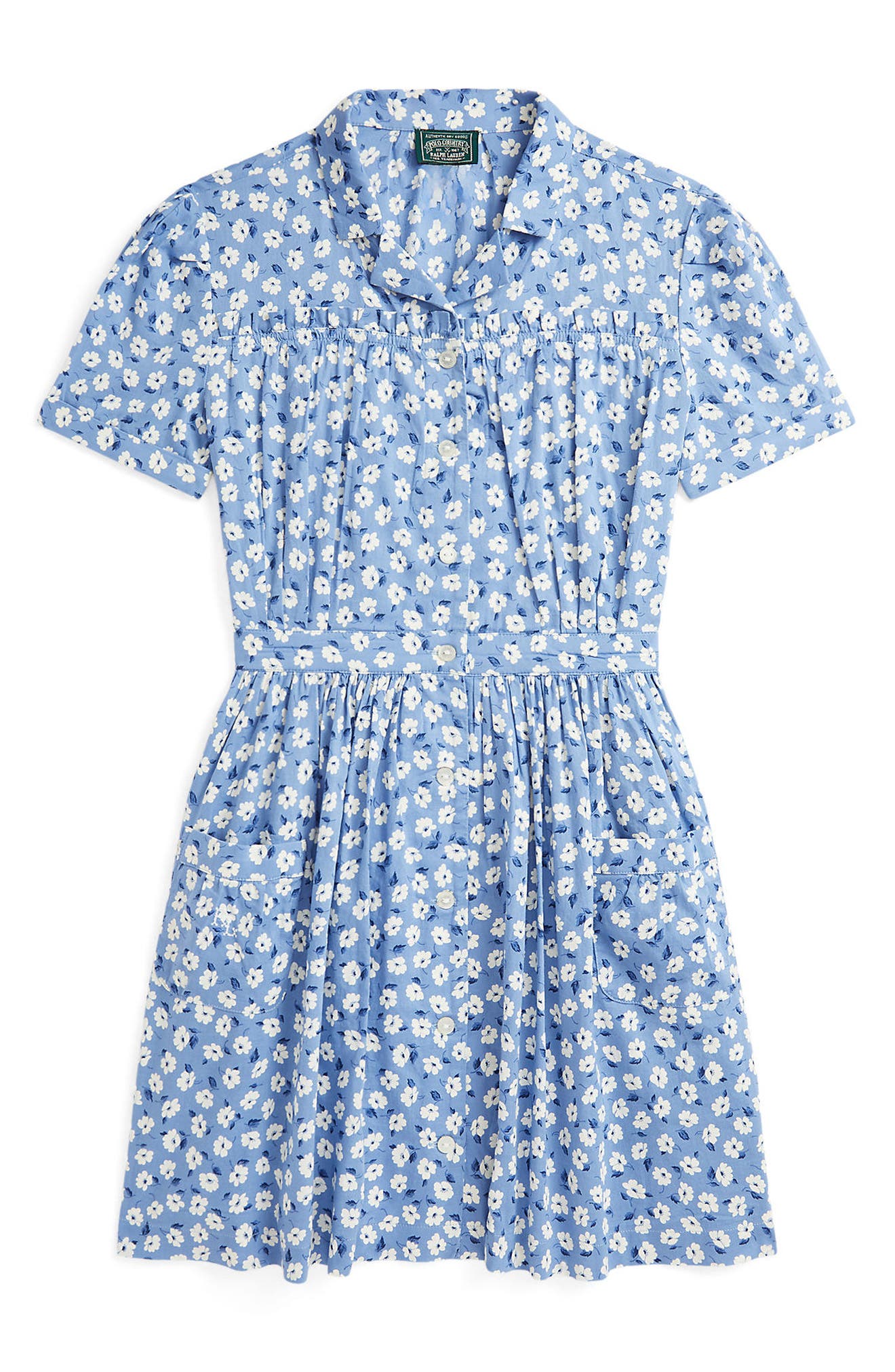 Polo Ralph Lauren Kids' Floral Short Sleeve Cotton Shirtdress
