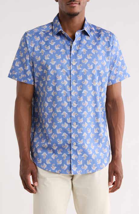 Robert Graham Beauchamp Short Sleeve Cotton Button-Up Shirt