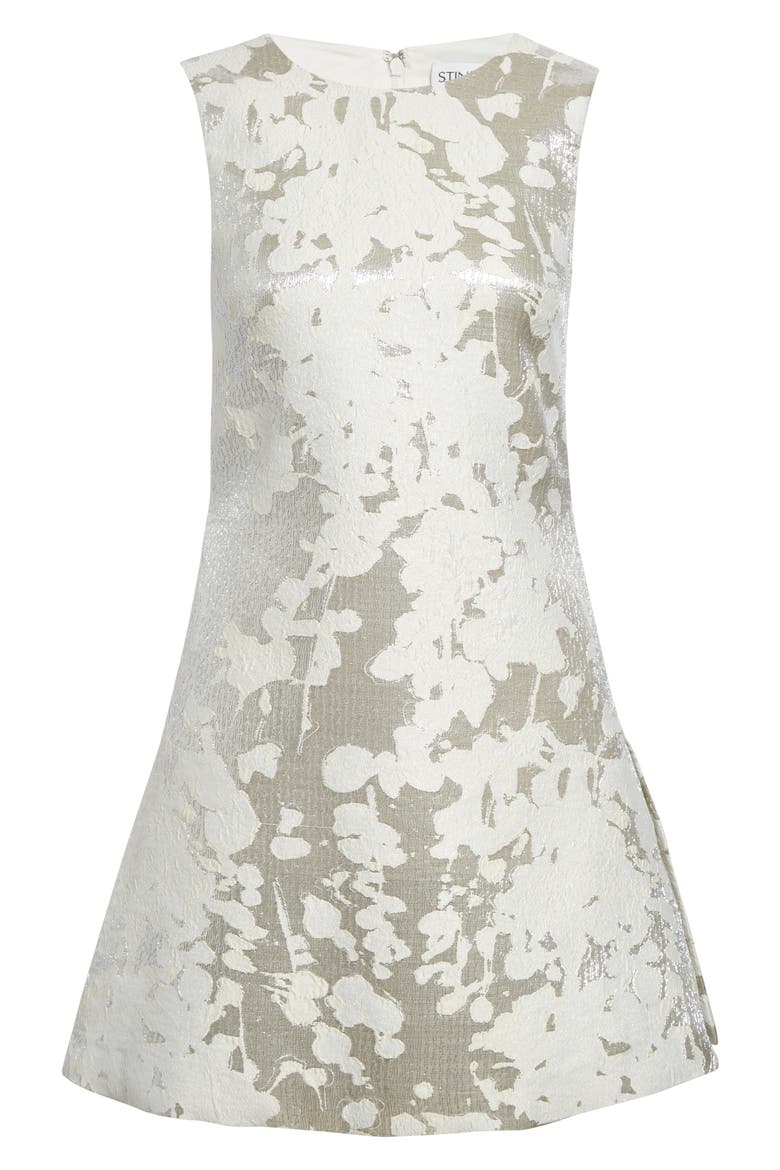 Metallic Sleeveless Minidress, Alternate, color, LUREX GARDEN