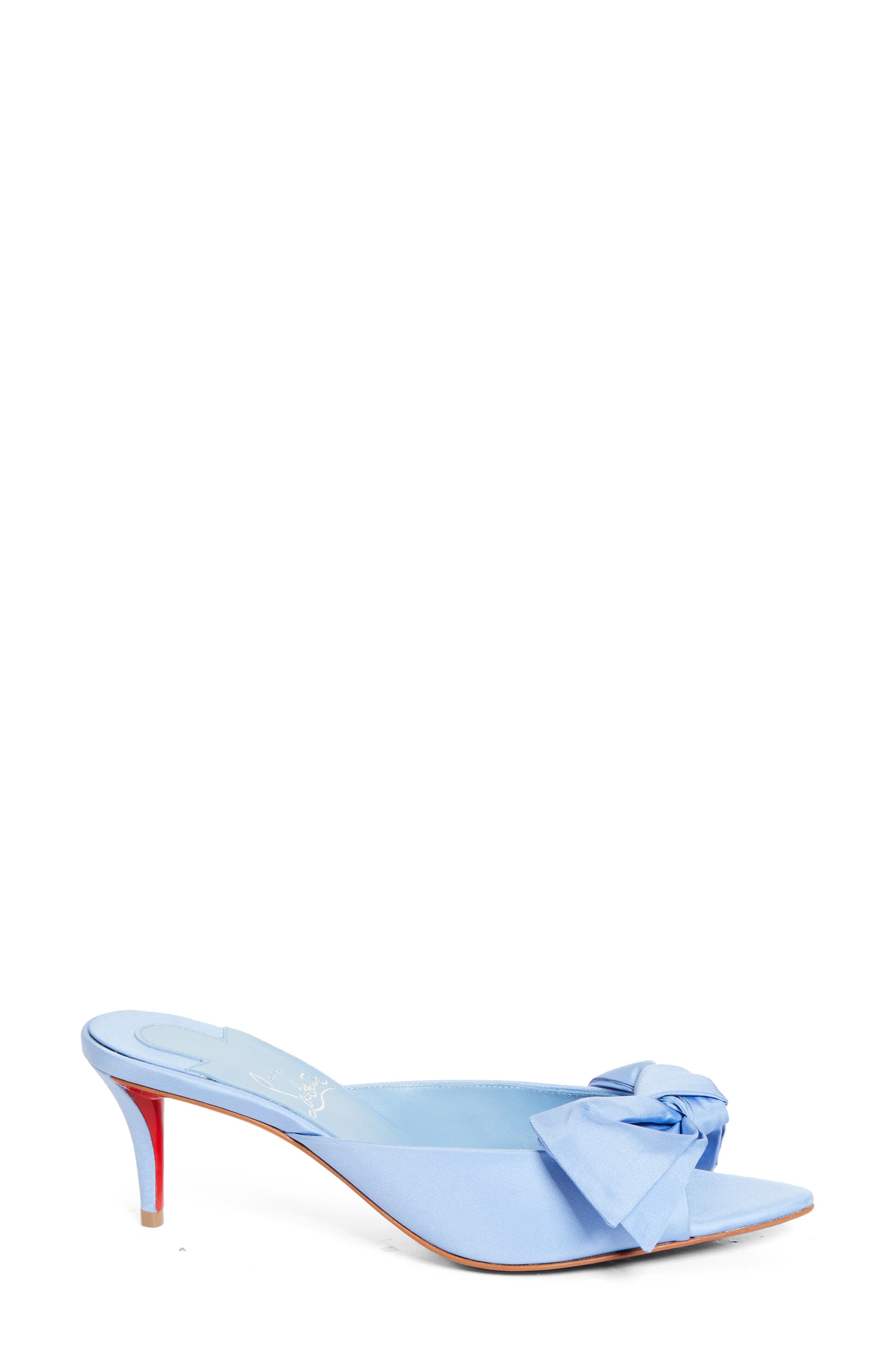 Christian Louboutin Mulazee Slide Sandal, Alternate, color, Ceruleo/ Lin Ceruleo
