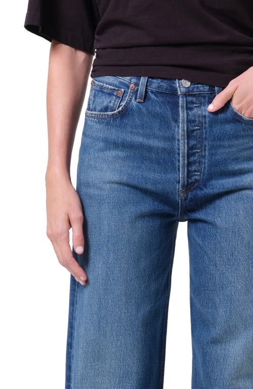 Agolde Ren High Waist Wide Leg Jeans In Blue