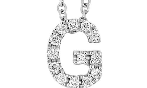 Bony Levy Diamond Pavé Initial Pendant Necklace In 18k White Gold - G