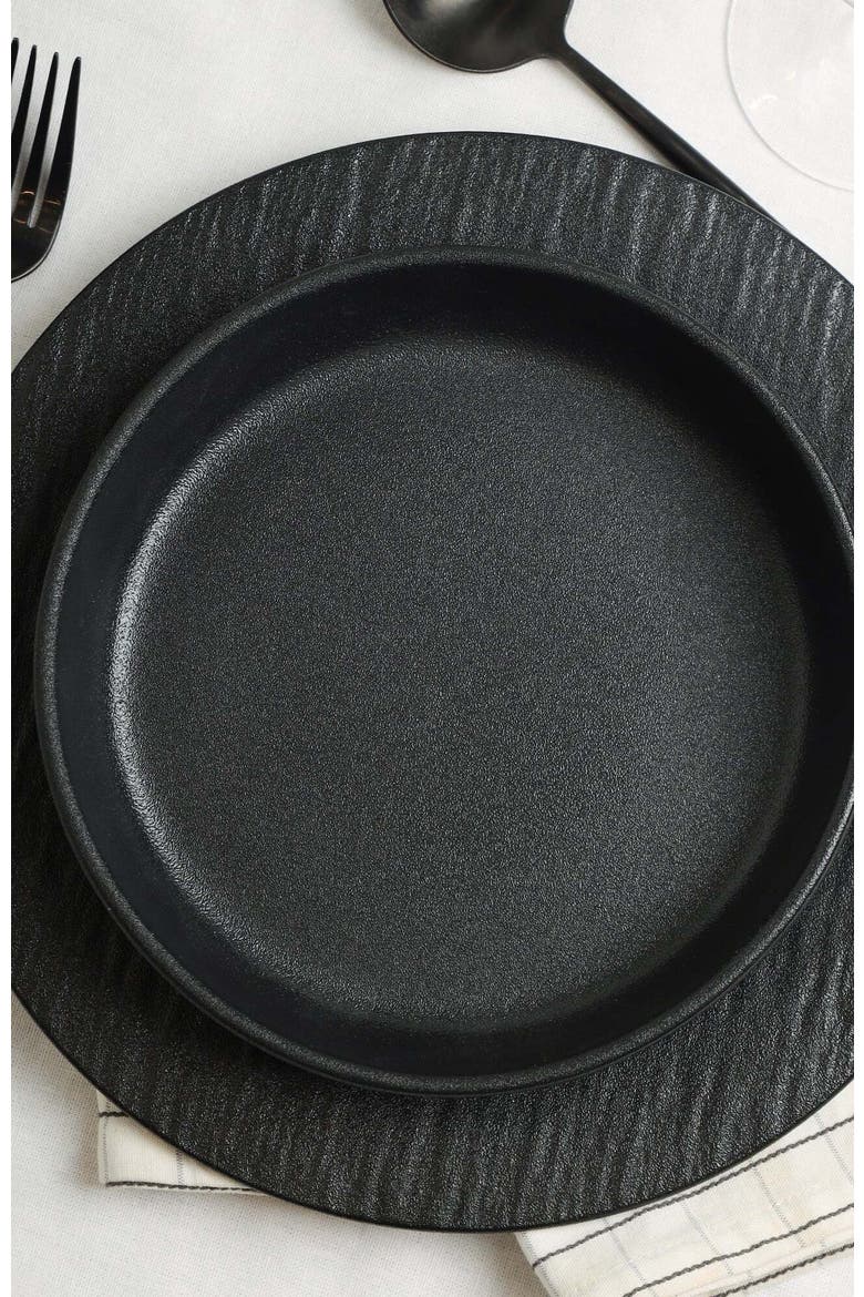 Senso New Bone China 12-Piece Dinnerware Set, Alternate, color, Black