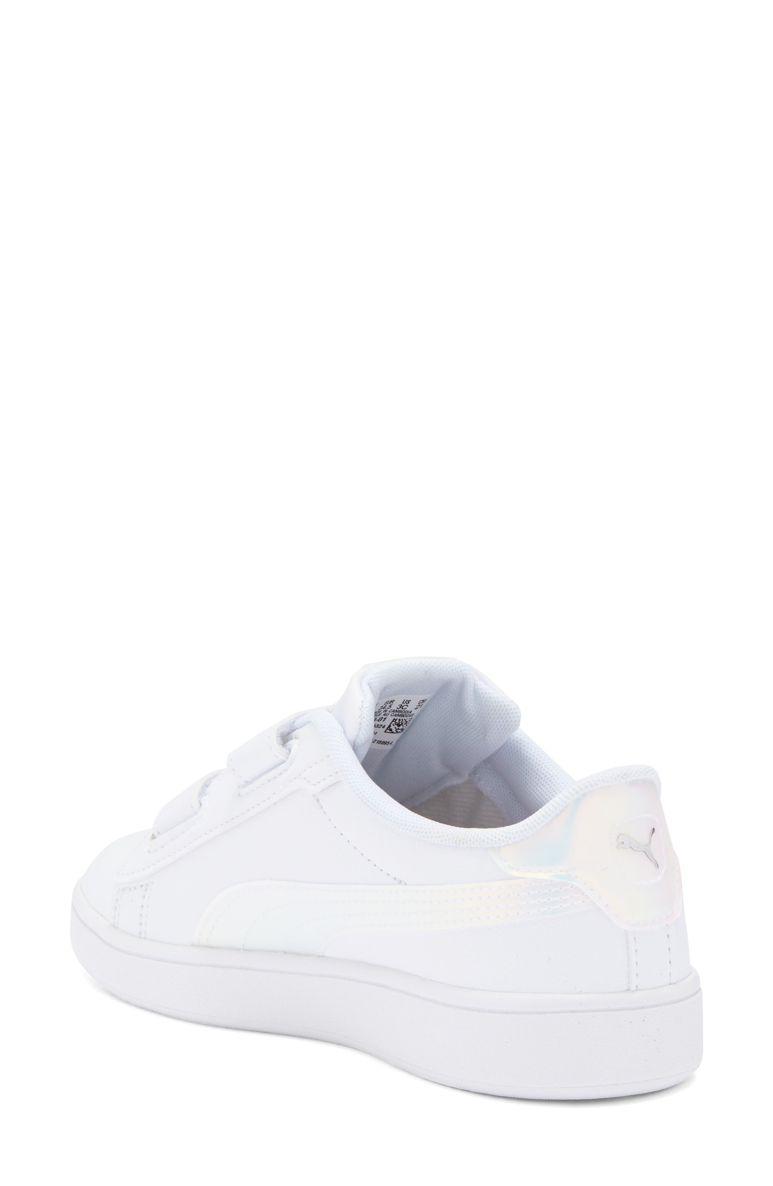 PUMA Kids' Smash 3.0 Holo 2.0 V Sneaker, Alternate, color, White