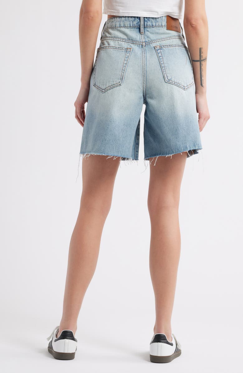 HIDDEN JEANS Raw Hem Denim Bermuda Shorts, Alternate, color, Light Wash