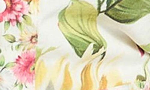 Guess Colette Floral Print Tie Front Crop Top In Painted Daisies Print