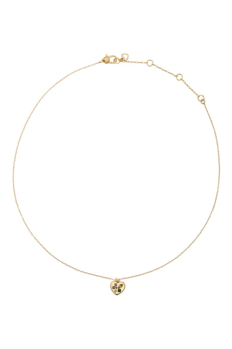 self-love club pendant necklace, Alternate, color, GOLD MULTI