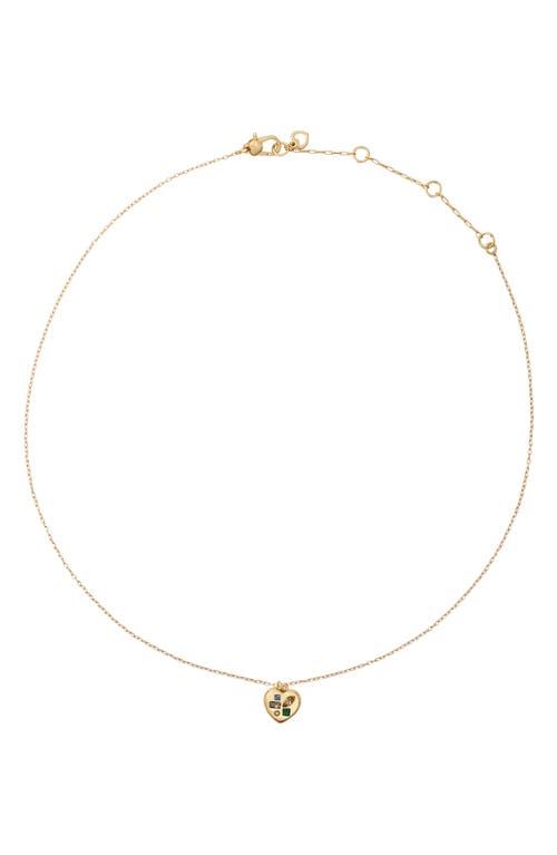 Kate Spade New York Self-love Club Pendant Necklace In Gold