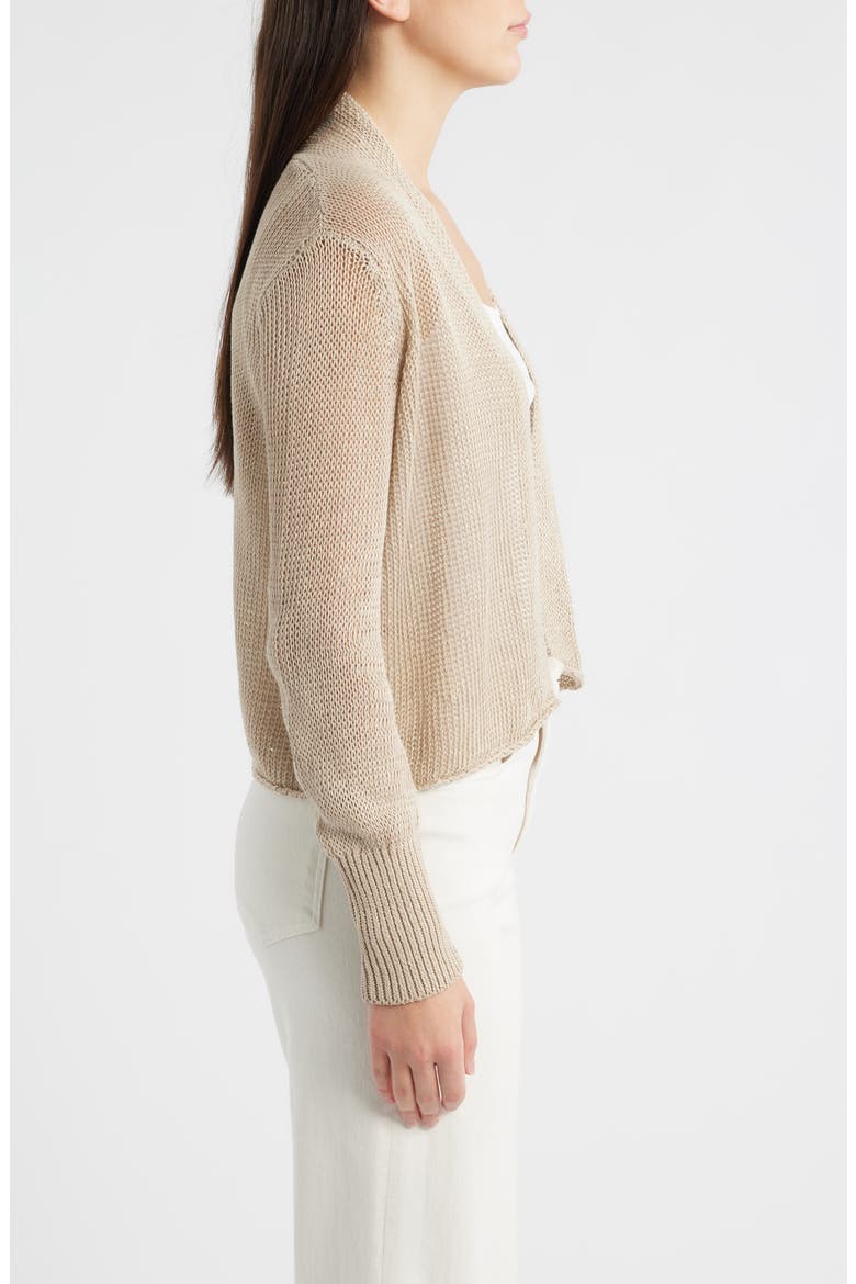 Open Front Organic Cotton Cardigan, Alternate, color, UNDYED NATURAL