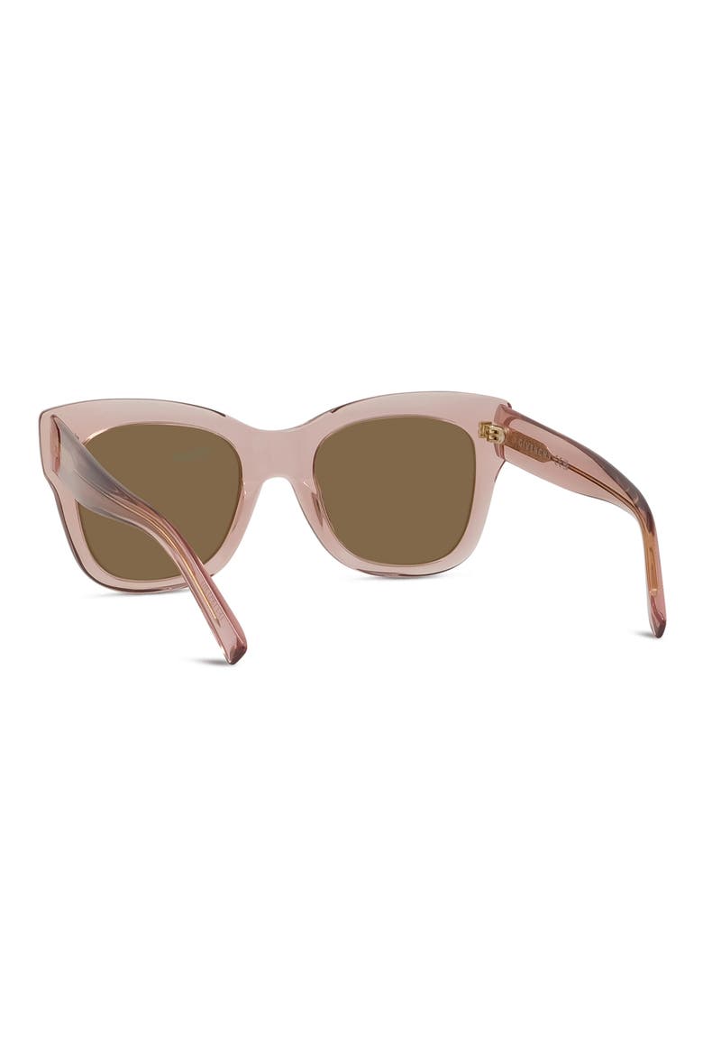 City 53mm Geometric Sunglasses, Alternate, color, SHINY PINK / BROWN