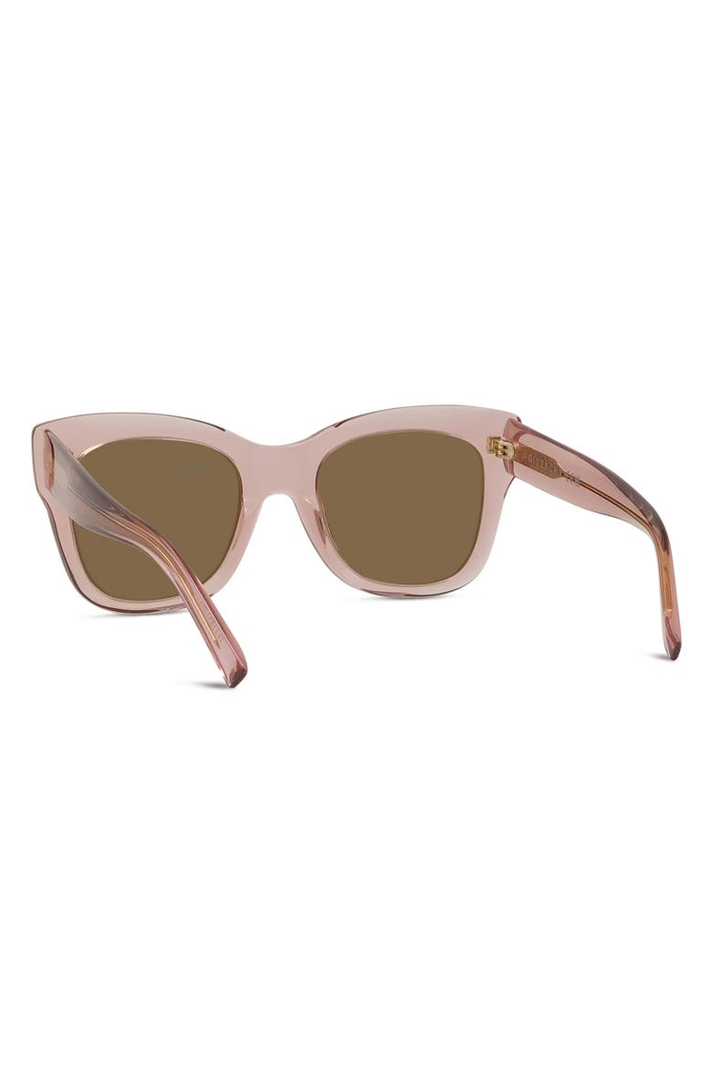 Givenchy City 53mm Geometric Sunglasses, Alternate, color, Shiny Pink / Brown