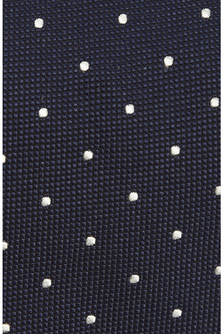 Neat Dot Silk Tie, Alternate, color, DARK BLUE