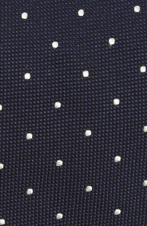 Hugo Boss Mens Boss Polka-dot Silk-twill T In Blue