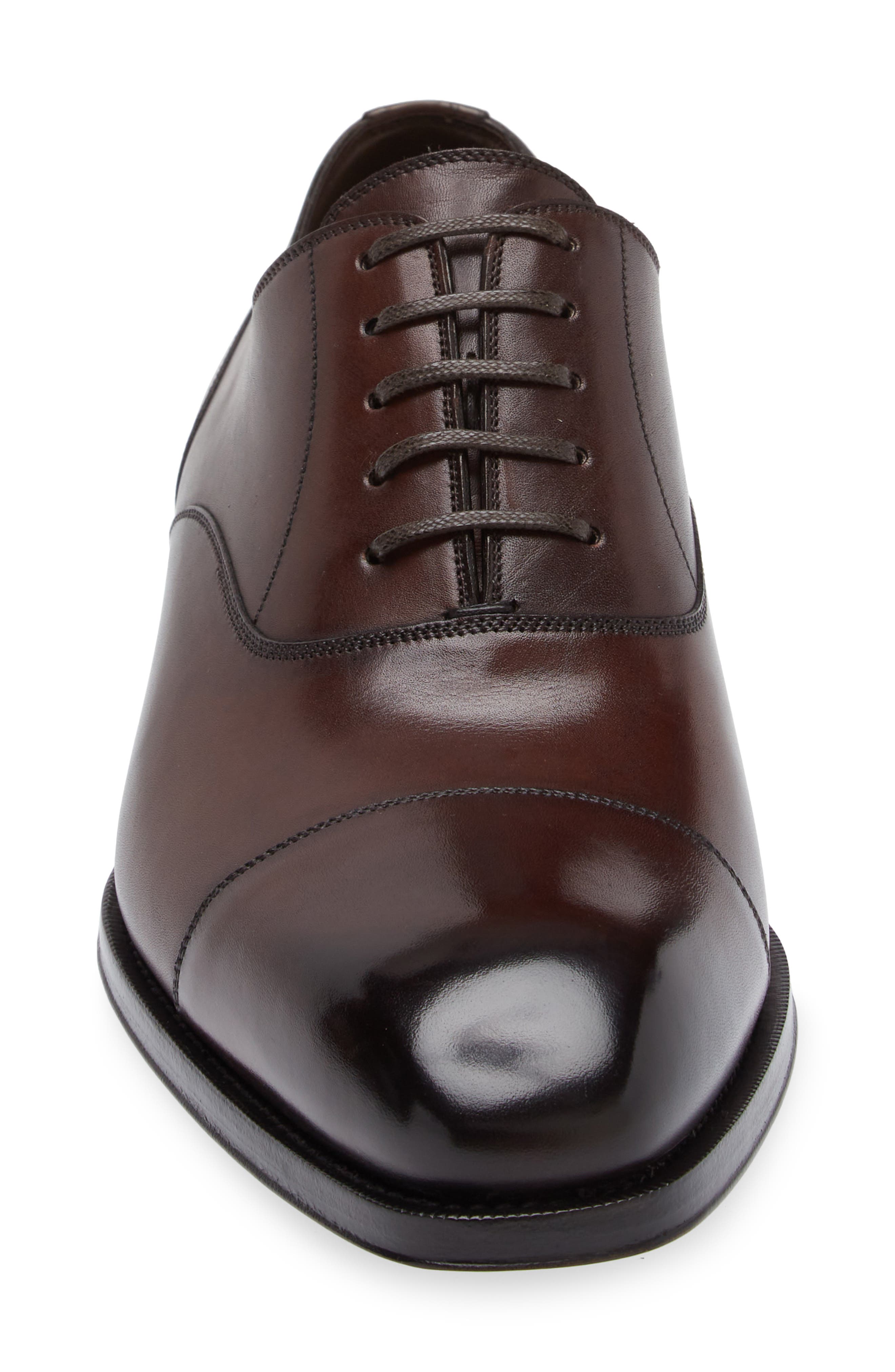 TOM FORD Elkan Burnished Leather Oxford, Alternate, color, 