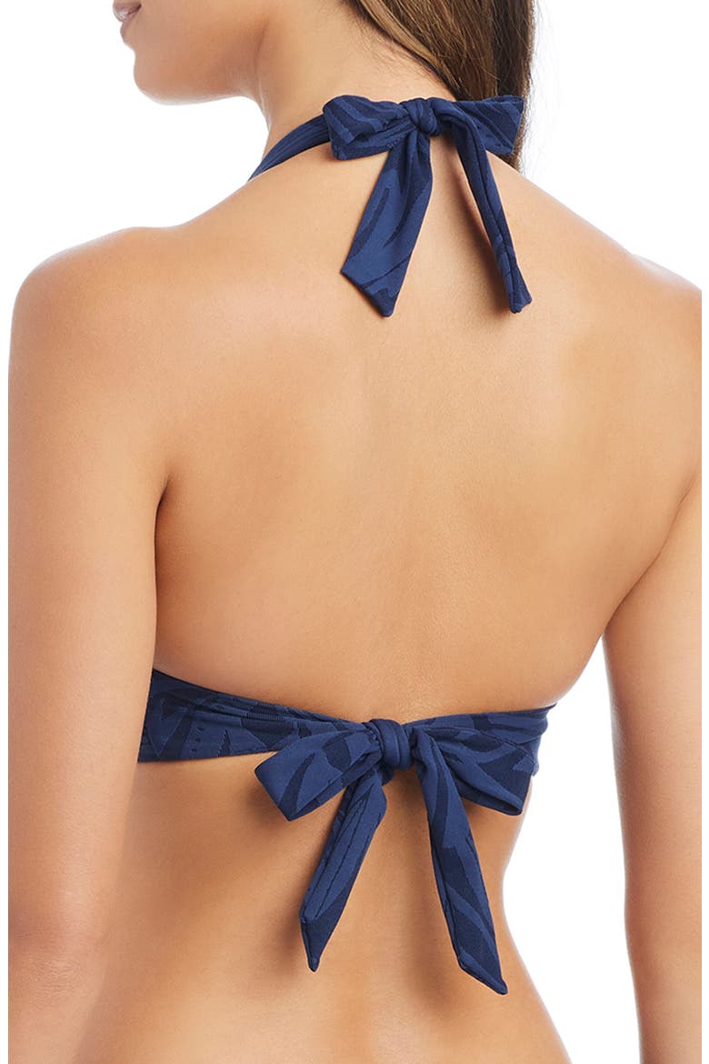 Banded Halter Bikini Top, Alternate, color, MIDNIGHT