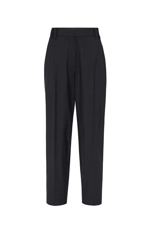 Brunello Cucinelli Black Tropical Luxury Wool Monili Slouchy Trousers In Black