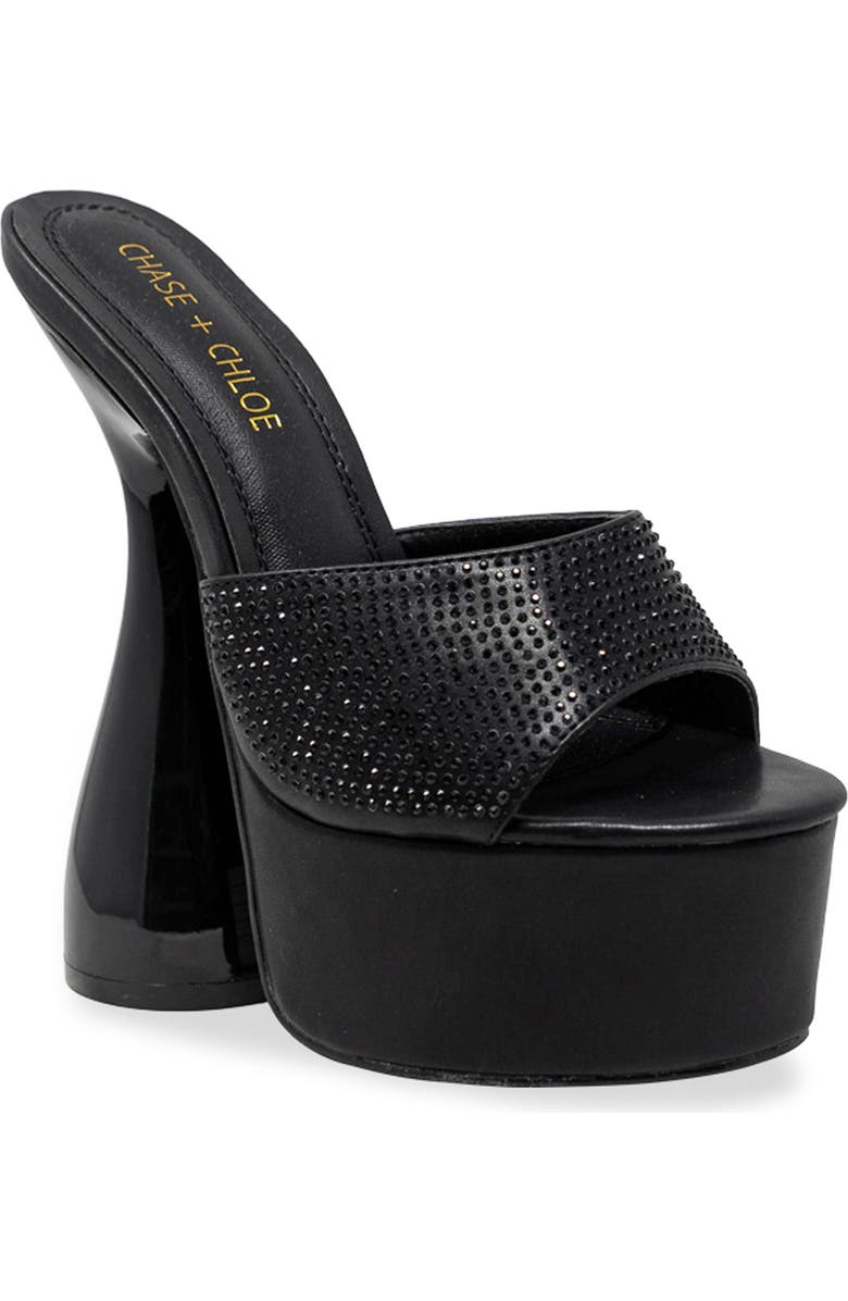 CHASE AND CHLOE Miranda Rhinestone Platform Sandal, Main, color,