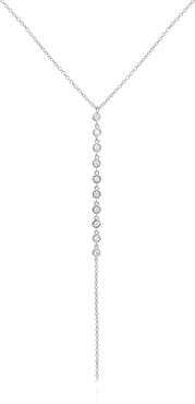 The Lovery Lariat Bezel CZ Necklace