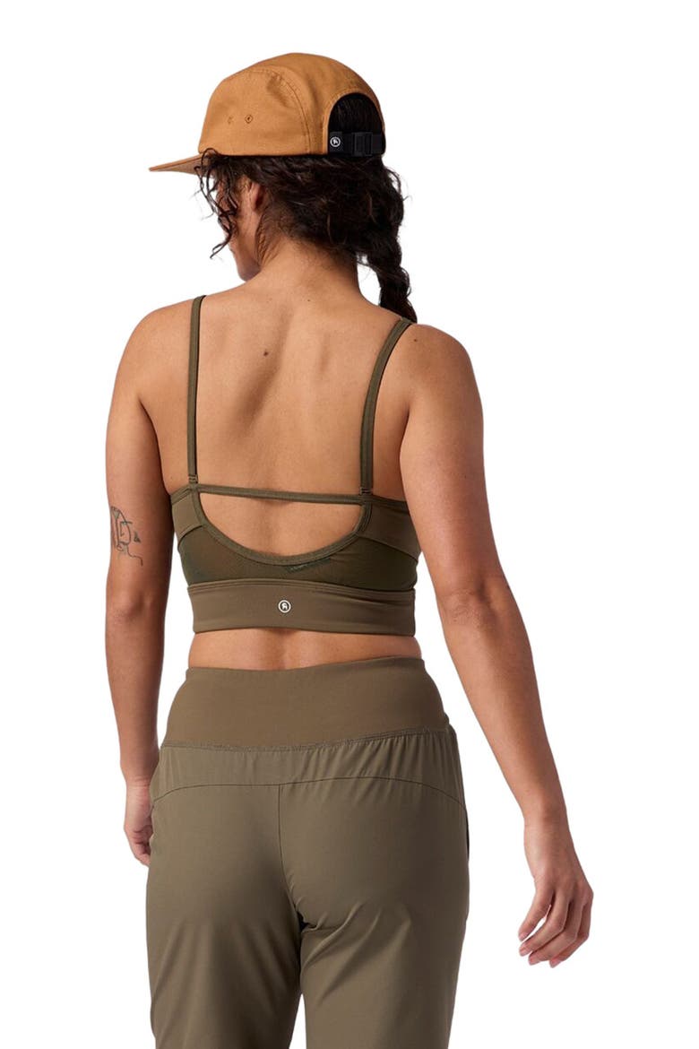 Destination Square Neck Bra Top - Women's, Alternate, color, Kalamata