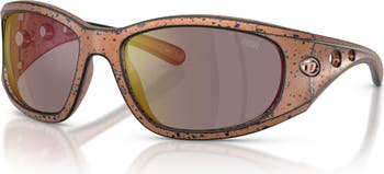 DIESEL® DL3012U 61mm Mirrored Rectangular Sunglasses | Nordstrom