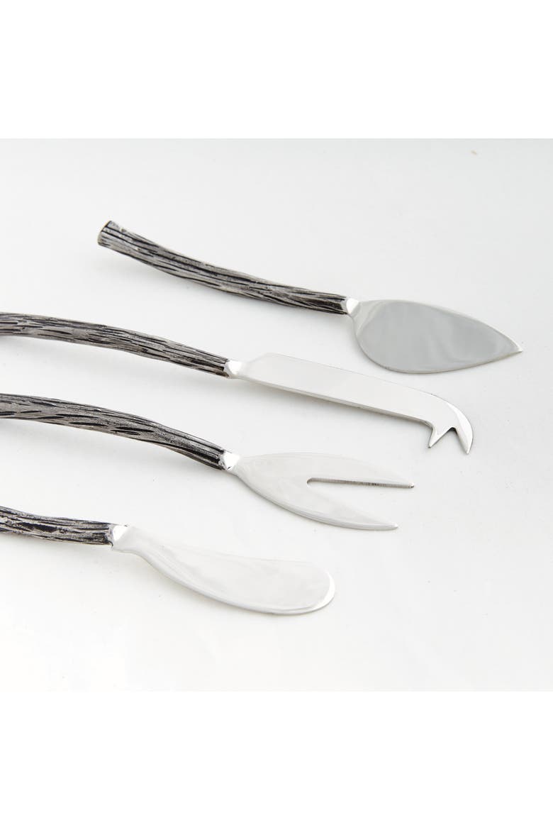 Arwell Cheese Serving Knives Set of 4, Alternate, color, Silver