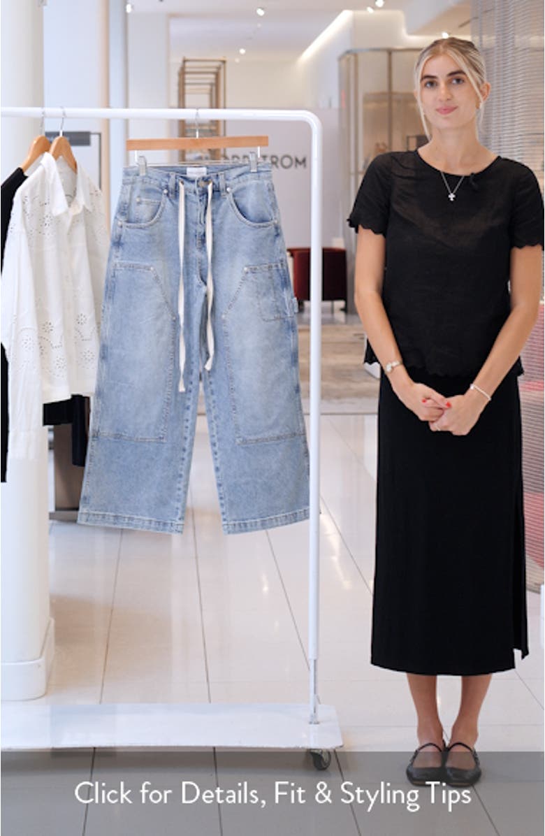 Drawstring Crop Jeans, sales video thumbnail