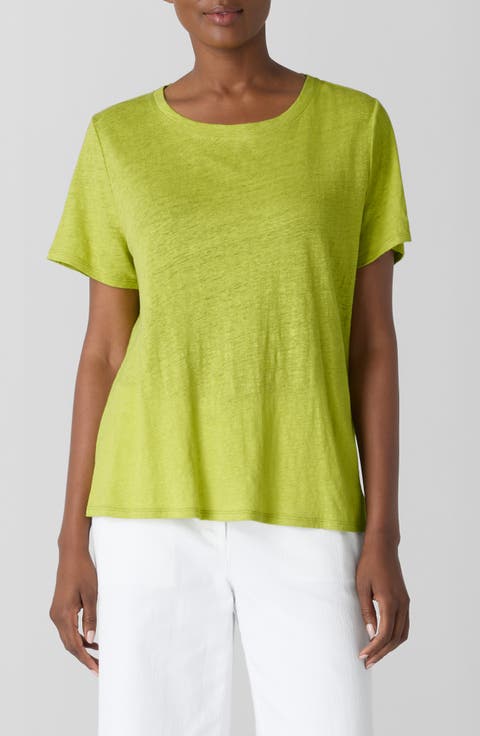 Organic Linen Crewneck T-Shirt