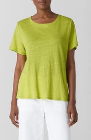 Eileen Fisher Organic Linen Crewneck T-Shirt