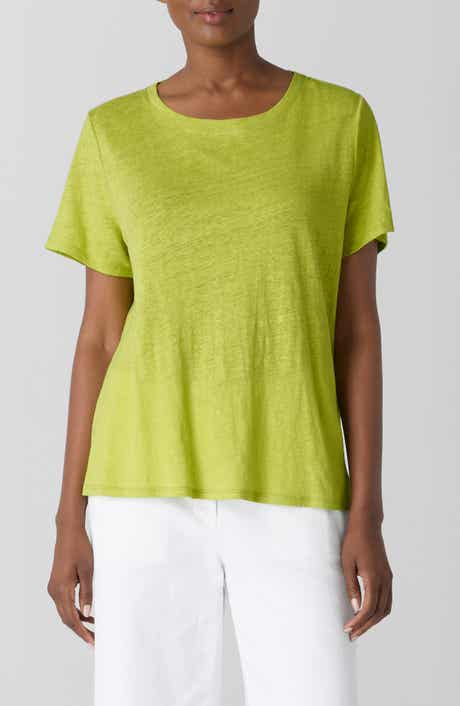 Eileen Fisher Organic Linen Crewneck T-Shirt