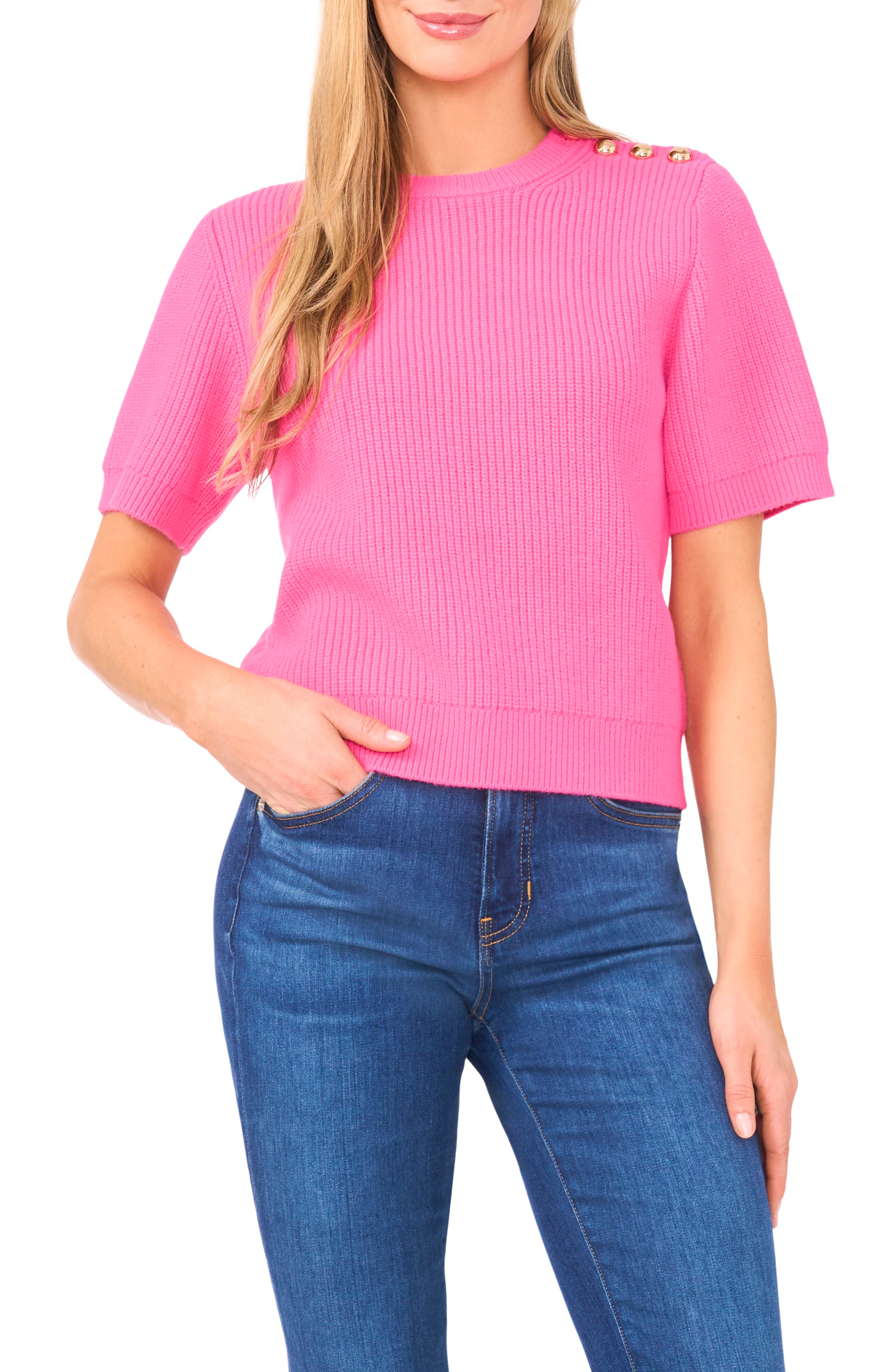 Liya Short Sleeve Rib Sweater - image 3