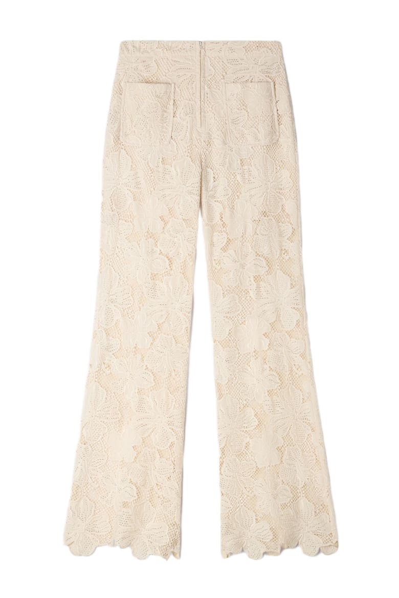 Guipure lace trousers, Alternate, color, Ecru