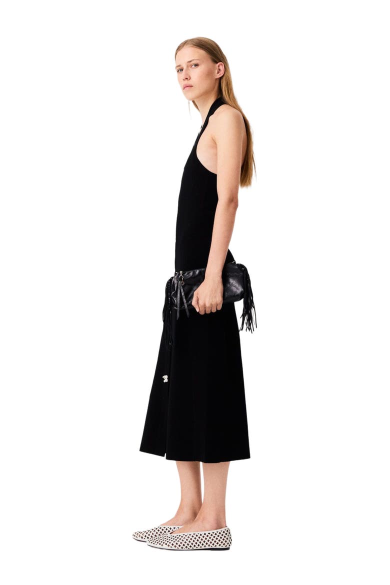 Dress with floral jewel details, Alternate, color, Black