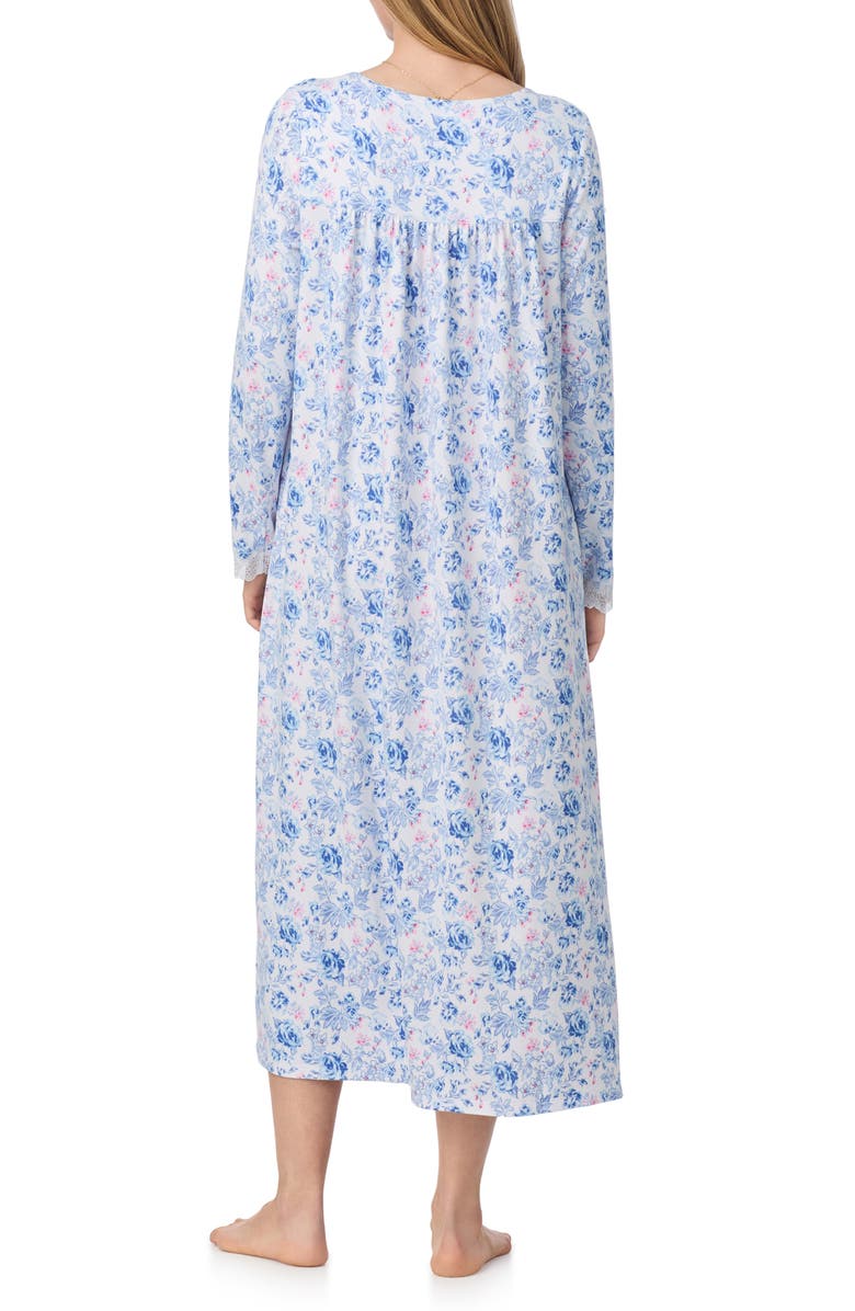 Eileen West Long Sleeve Ballet Nightgown, Alternate, color, White Ditsy