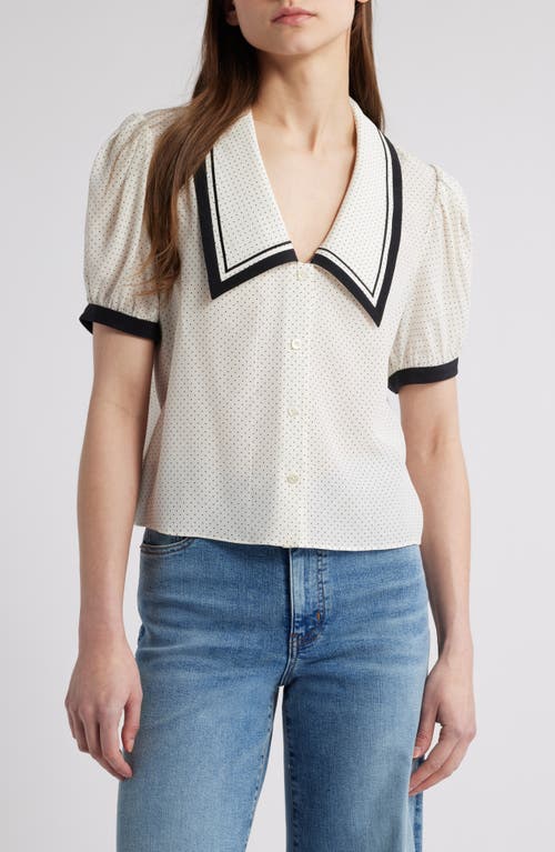 FRAME FRAME SILK SAILOR BUTTON-UP TOP