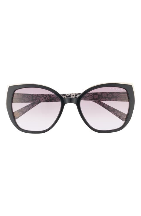 56mm Full Rim Cat-Eye Sunglasses
