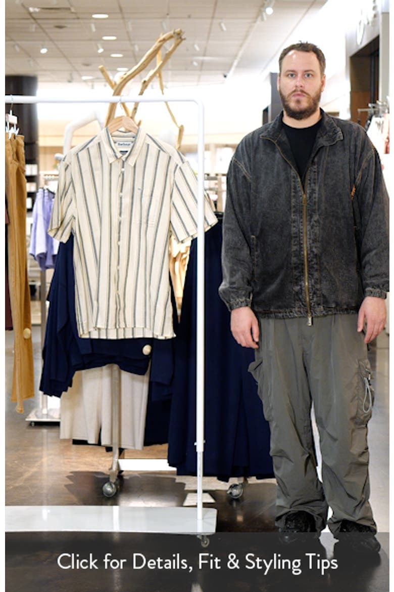 Barkend Stripe Summer Short Sleeve Cotton & Linen Button-Up Shirt video