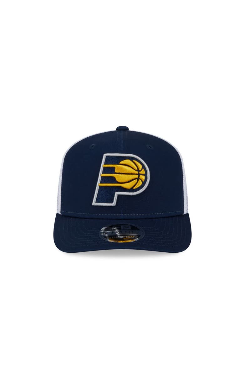New Era Men's New Era Navy/White Indiana Pacers 9SEVENTY Stretch-Snap Trucker Hat, Alternate, color, 