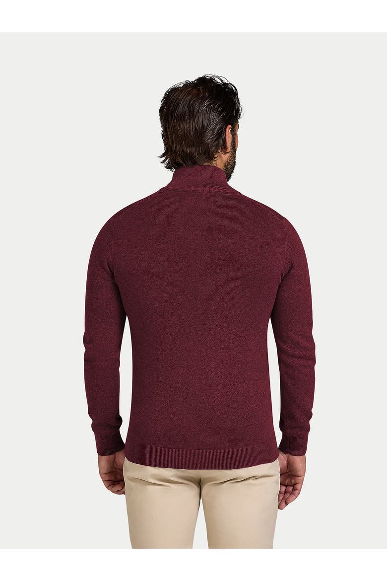 Quarter Zip Cashmere Blend Sweater, Alternate, color, Berry