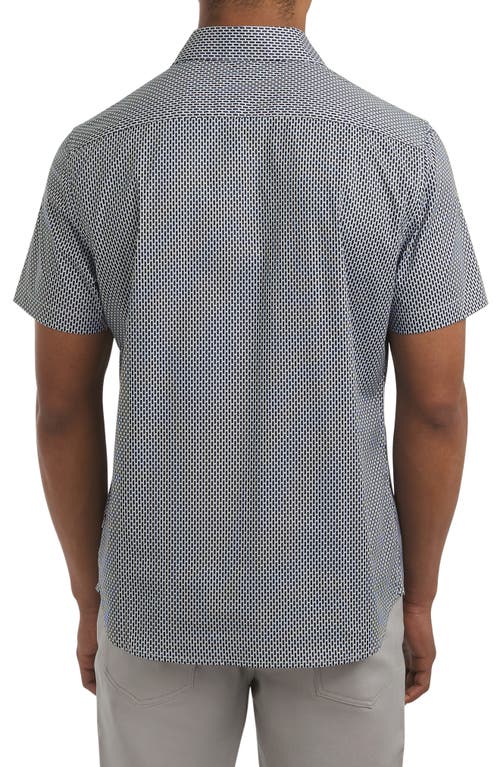 Dkny Sportswear Campbell Short Sleeve Stretch Cotton Button-up Shirt
